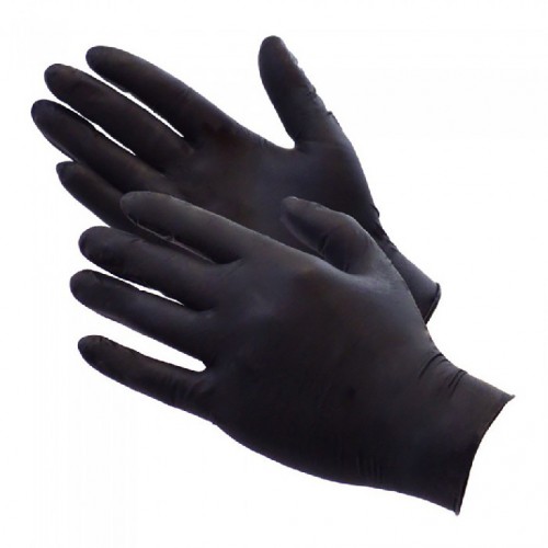 RP Нитриловые перчатки ROXONE, чёрные, размер M, упаковка 100 шт.