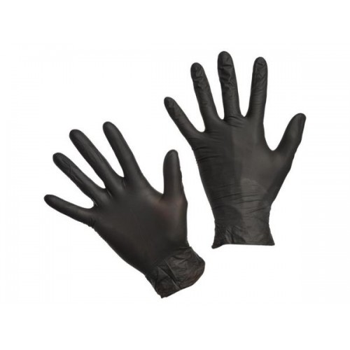 Нитриловые перчатки. чёрные. размер XS (100шт.)