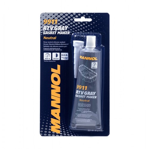 MANNOL RTV Gasket Maker Gray Neutral 85 гр. Серый нейтральный силиконовый герметик (от -40 С до +230